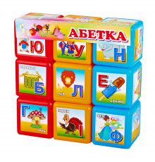 Развивающие кубики "Азбука" 06041, 9 шт. в наборе