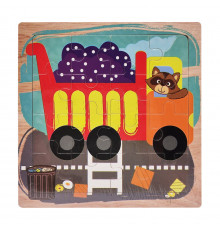 Дерев'яний пазл-вкладиш Вантажівка 73260-16, 16 деталей