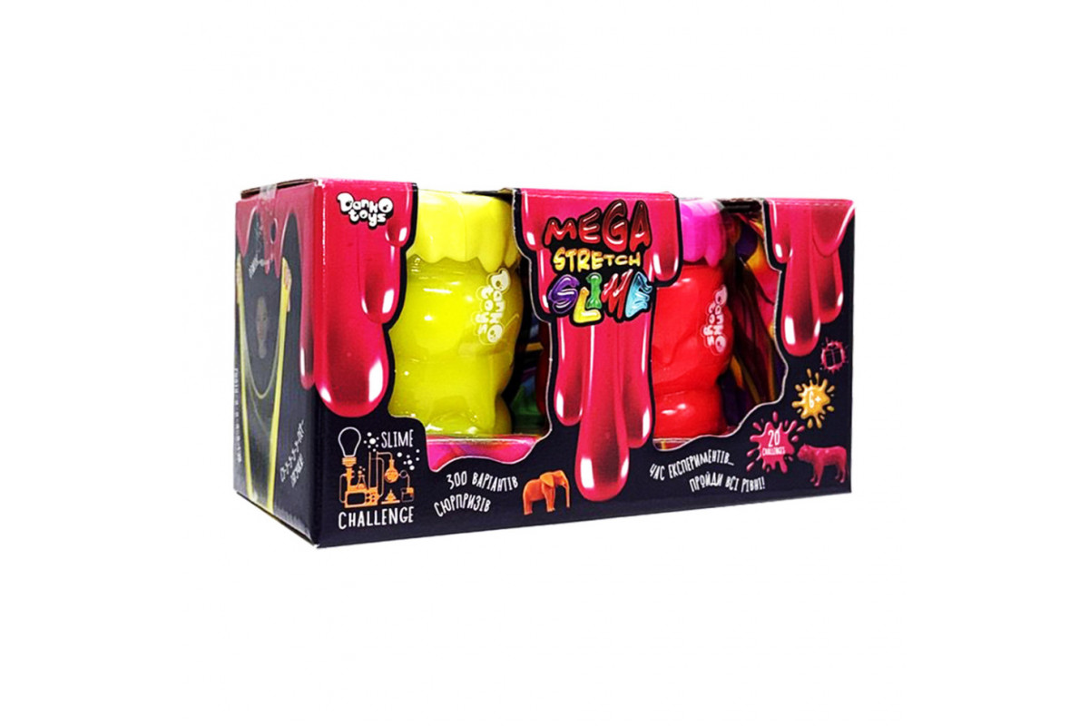 В'язка маса "Mega Stretch Slime" SLM-11-01U(Yellow-Pink), 2 банки