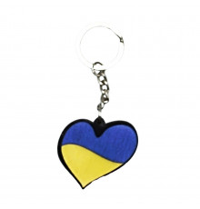 Деревянный брелок "Украина сердце" Брелок Украина