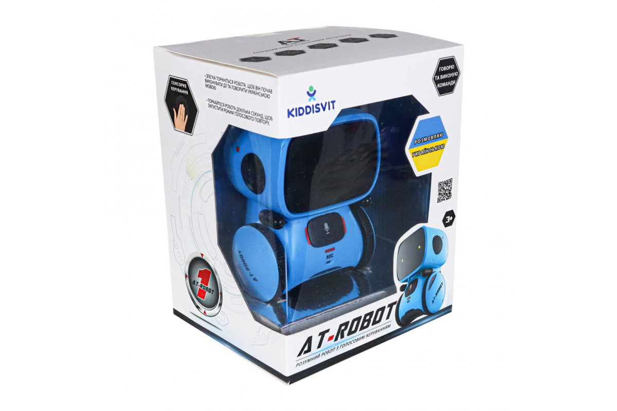 Детская игрушка "Интерактивный робот" AT001-05-UKR синий, с голосовым управлением