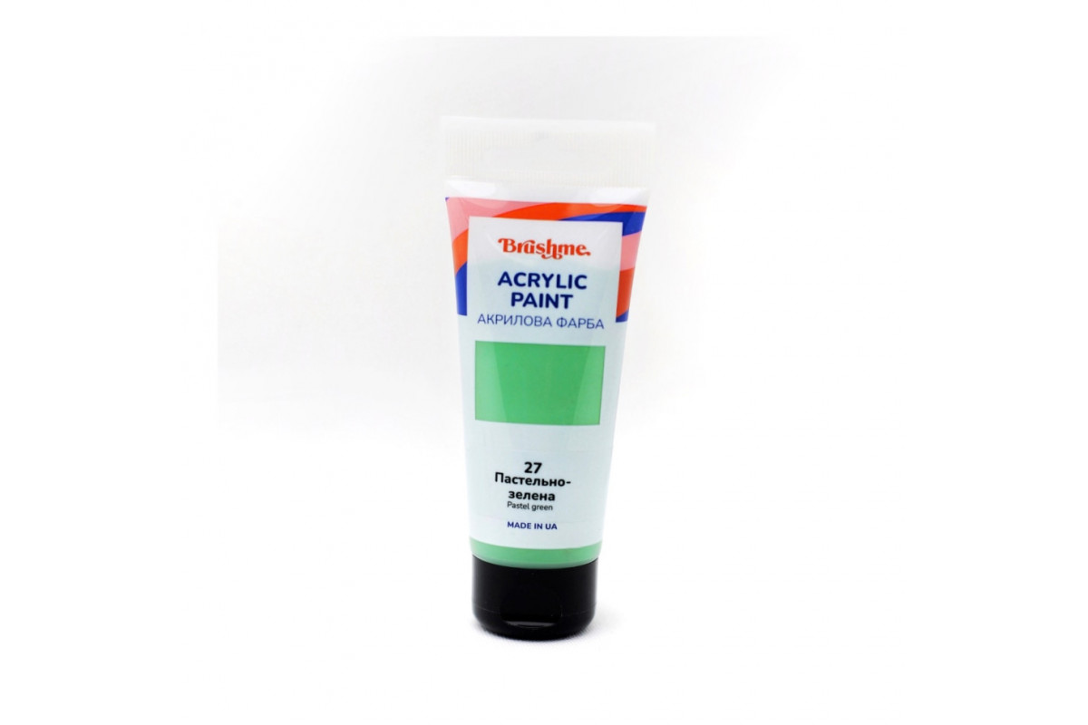 Акрилова фарба глянцева Пастельно-зелена Brushme TBA60027 60 мл