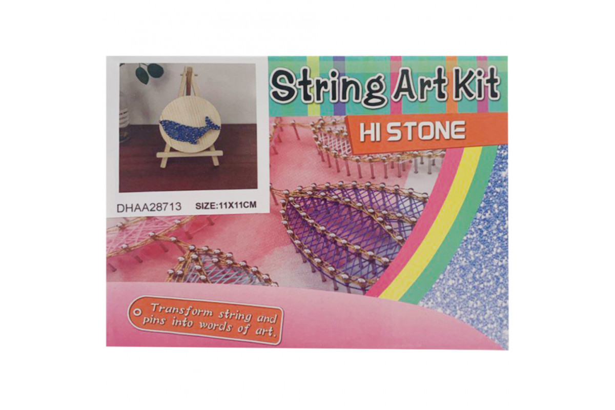 Дитячий набір для творчості стрінг-арт "Кит" YG0115(28713) дерев'яна основа