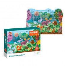 Детский пазл "Чудо-звери в лесу" DoDo 300375, 60 эл.