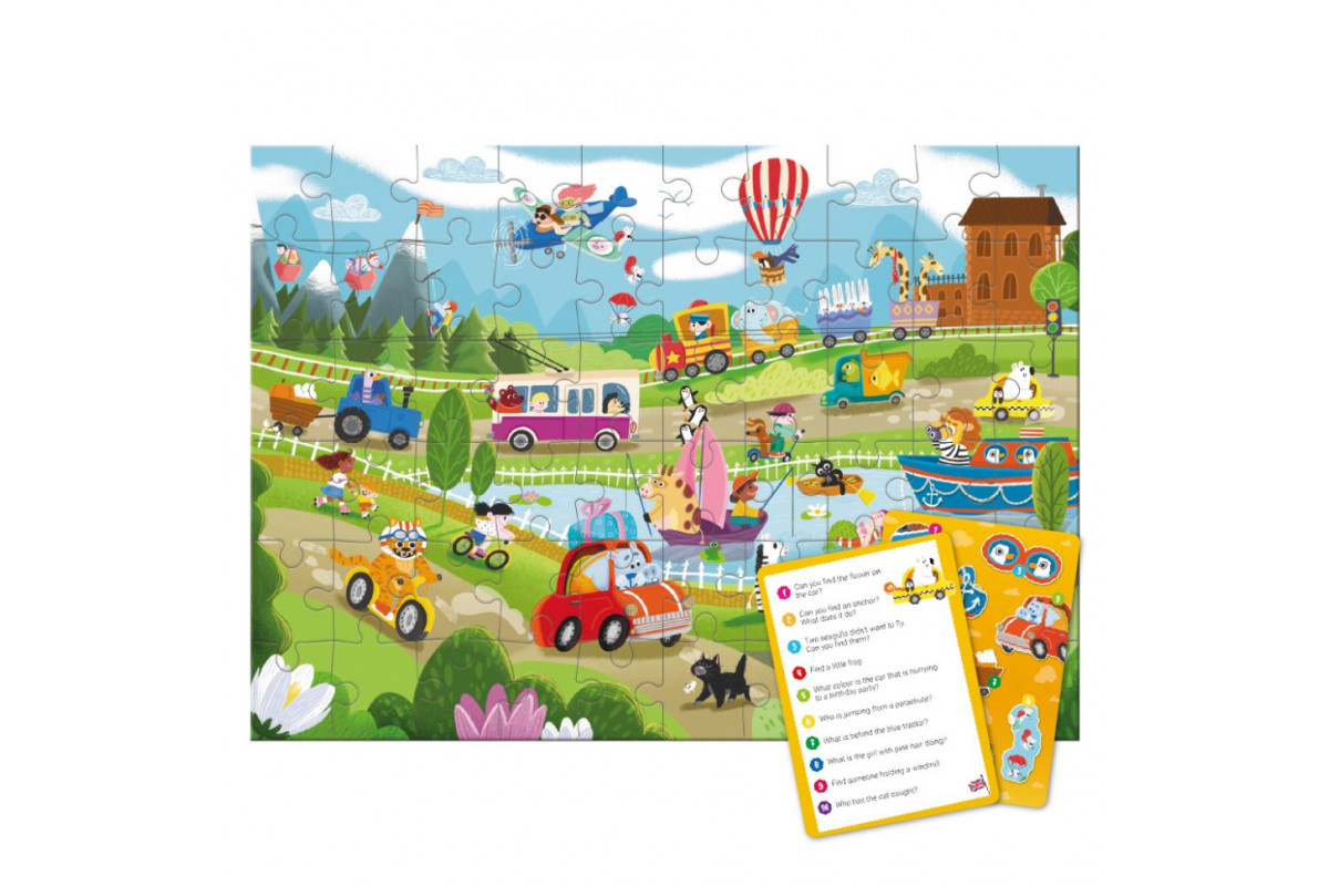 Детский виммельпазл "Чудо-транспорт" 300660, 60 элементов