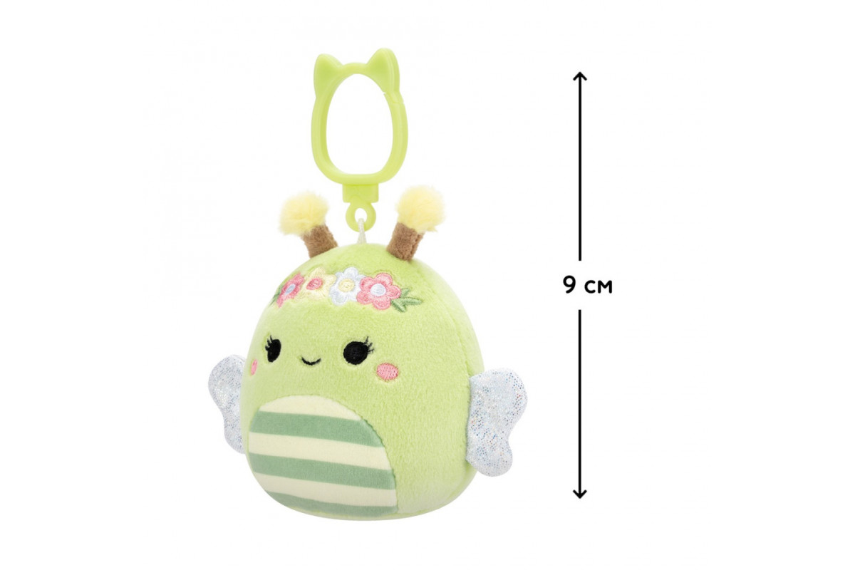 Мягкая игрушка на клипсе Пчелка Сибил Squishmallows SQCP00460, 9 см