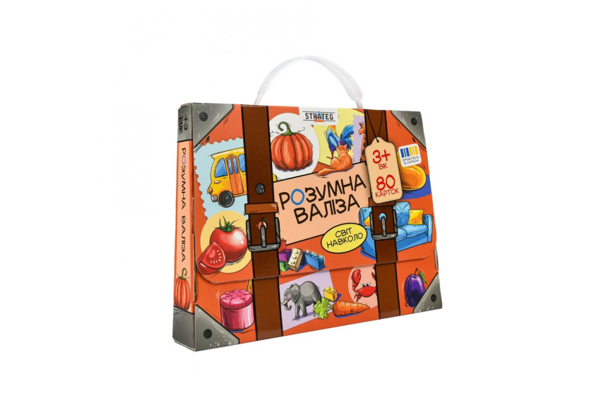 Настольная игра "Умный чемодан. Мир вокруг" 30984, 80 различных карточек