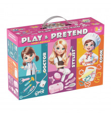 Детский игровой подарочный набор 3 в 1 "Play&pretend" 2277TXK врач, стилист, повар
