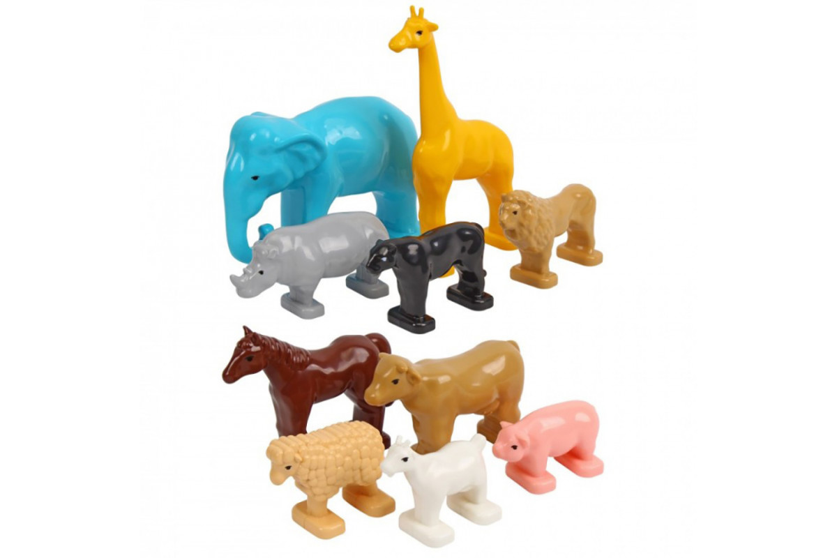 Детский игровой набор "Фигурки животных" 1102 домашние и дикие животные