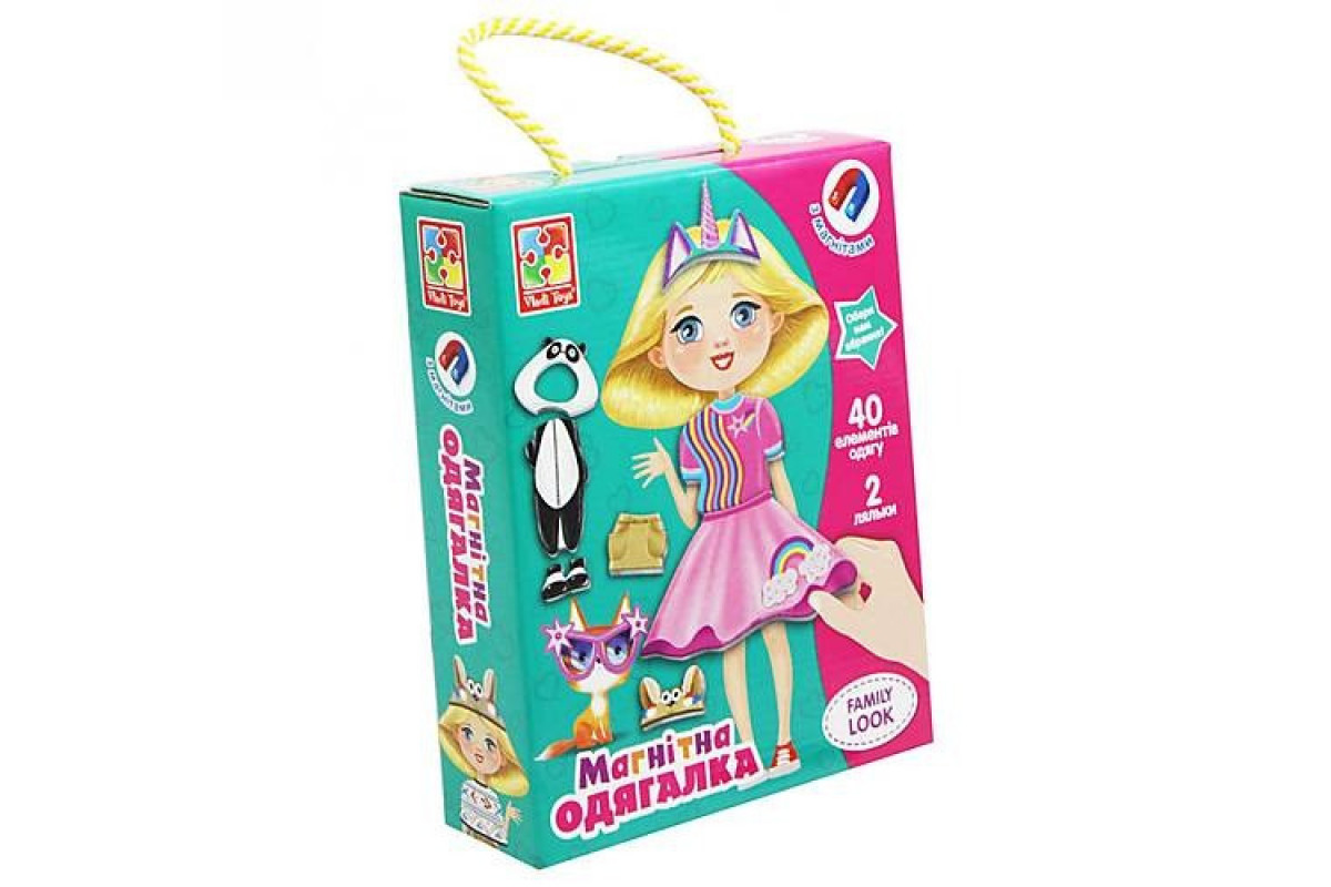 Детская игра "Магнитная одевашка "Family look" VT3702-21, 40 элементов одежды