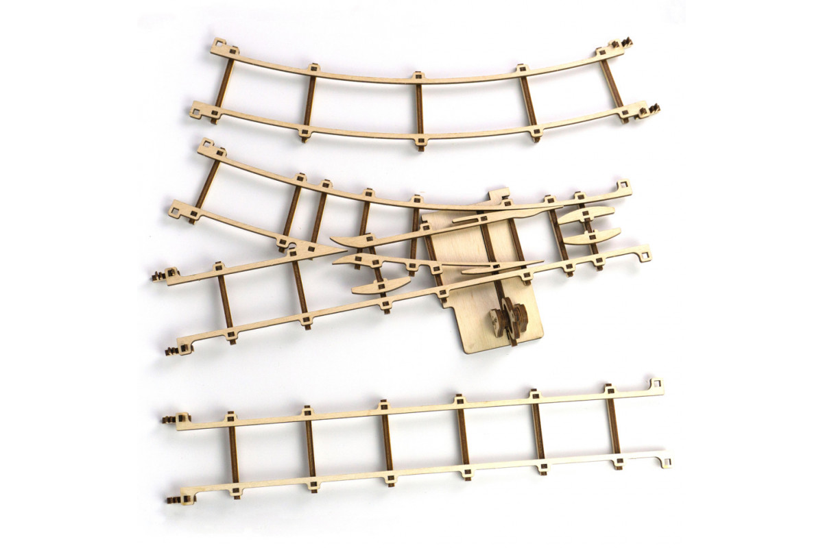 Дерев'яний конструктор "Rails set" Time for Machine T4M380309, 196 дет