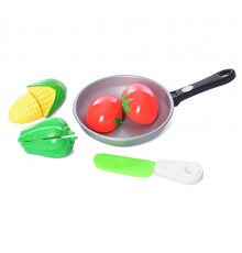 Игровой набор Продукты в сковородке 4013D-2 кукуруза, перец, помидор