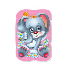 Магнитные пазлы Малыш сможет "Зайчик" Vladi toys VT3301-03 А5, Укр