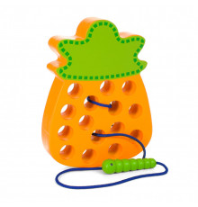 Развивающая игрушка Шнуровка MD 1228 деревянная Ананас