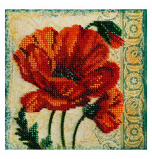 Набор для вышивки бисером "Красный бархат" AM-180 на натуральном холсте