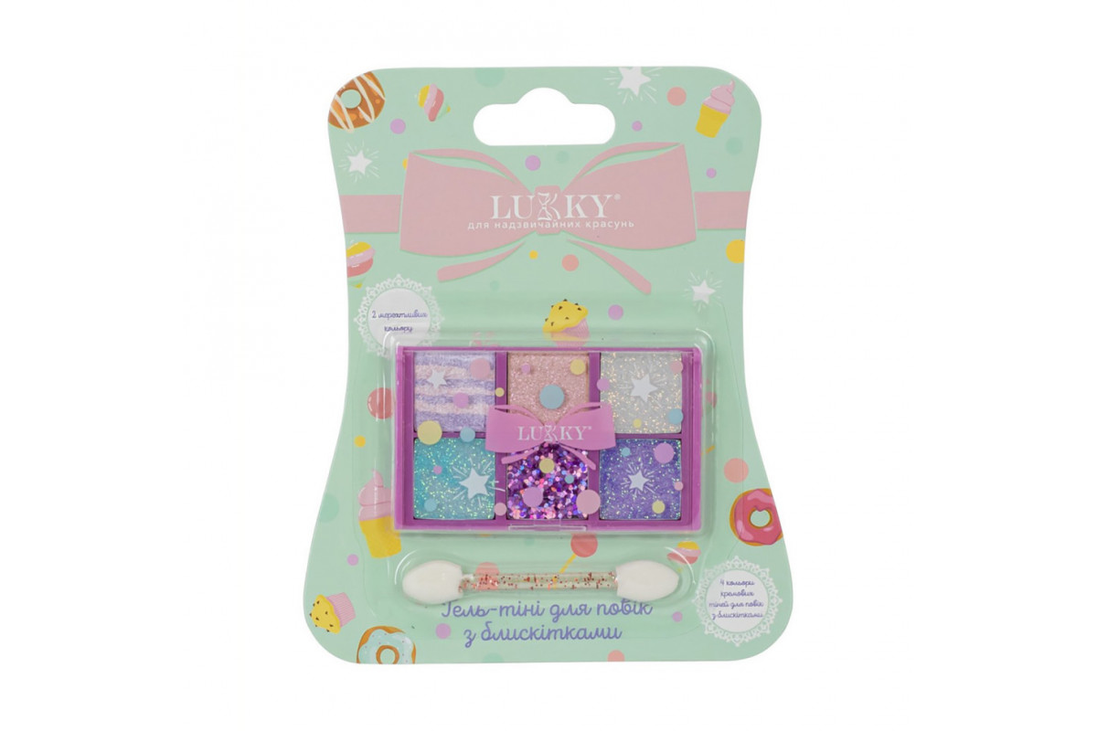 Дитяча палетка тіней T22787 пресовані 6 кольорів