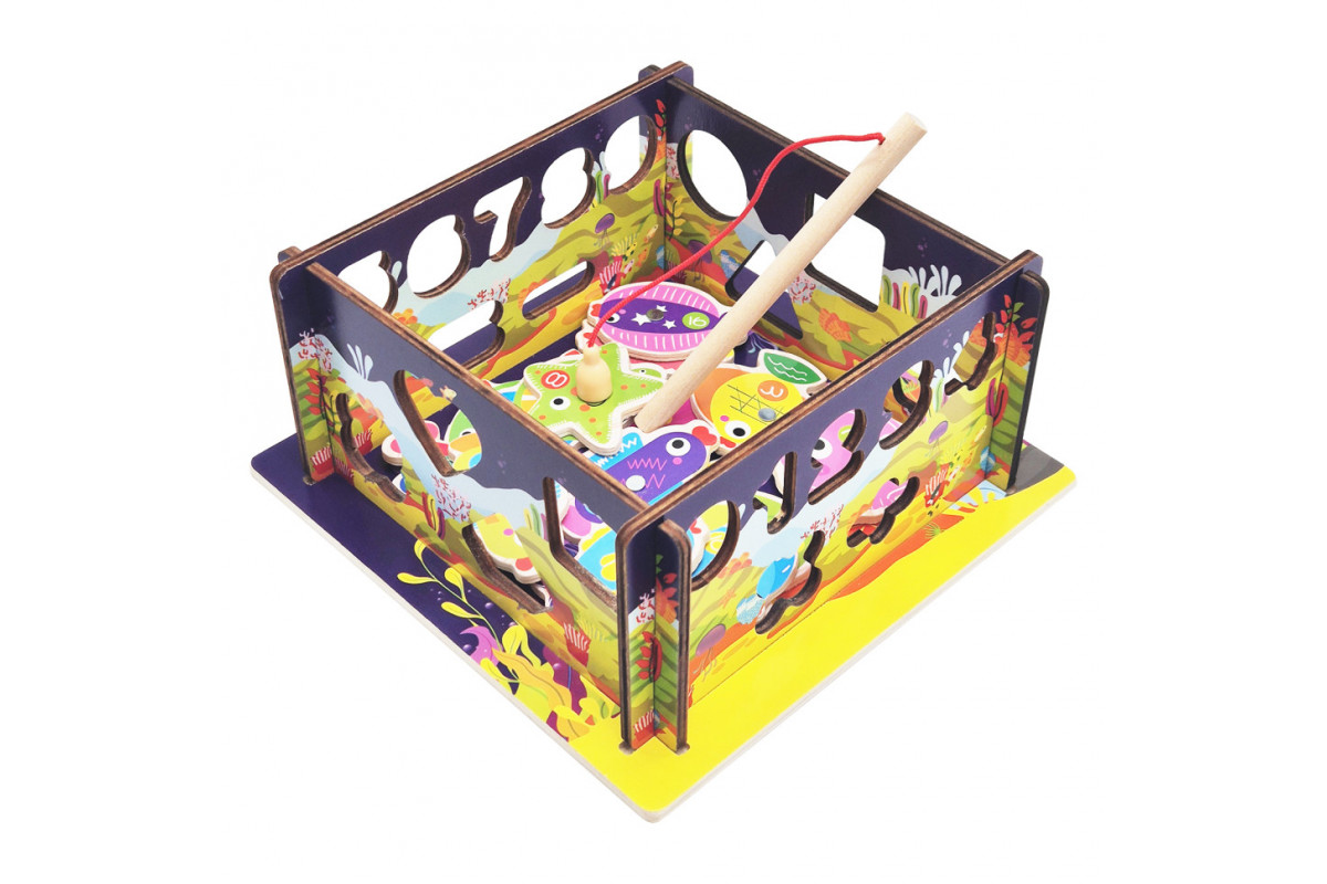 Деревянный сортер-рыбалка "Океан" C 61739 стены-конструктор, математический и фигурный