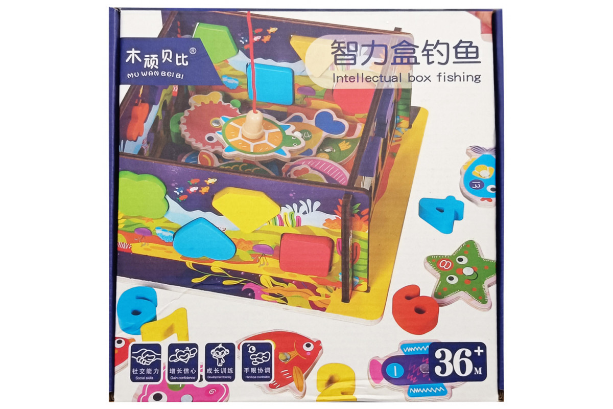 Деревянный сортер-рыбалка "Океан" C 61739 стены-конструктор, математический и фигурный