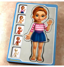 Деревянный пазл-вкладыш "Анатомия человека – девочка" Ubumblebees (ПСФ025) PSF025 строение тела