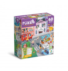 Детский виммельпазл "Городок профессий" 300662, 60 элементов