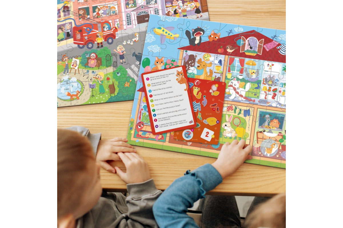 Детский виммельпазл "Городок профессий" 300662, 60 элементов