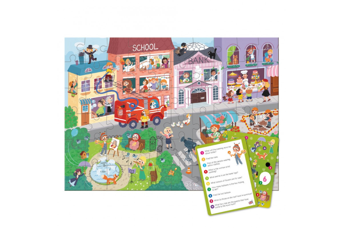 Детский виммельпазл "Городок профессий" 300662, 60 элементов