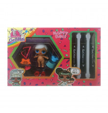 Детская кукла "L.Q.L" EY2413 с маркерами Блондинка в голубом платье