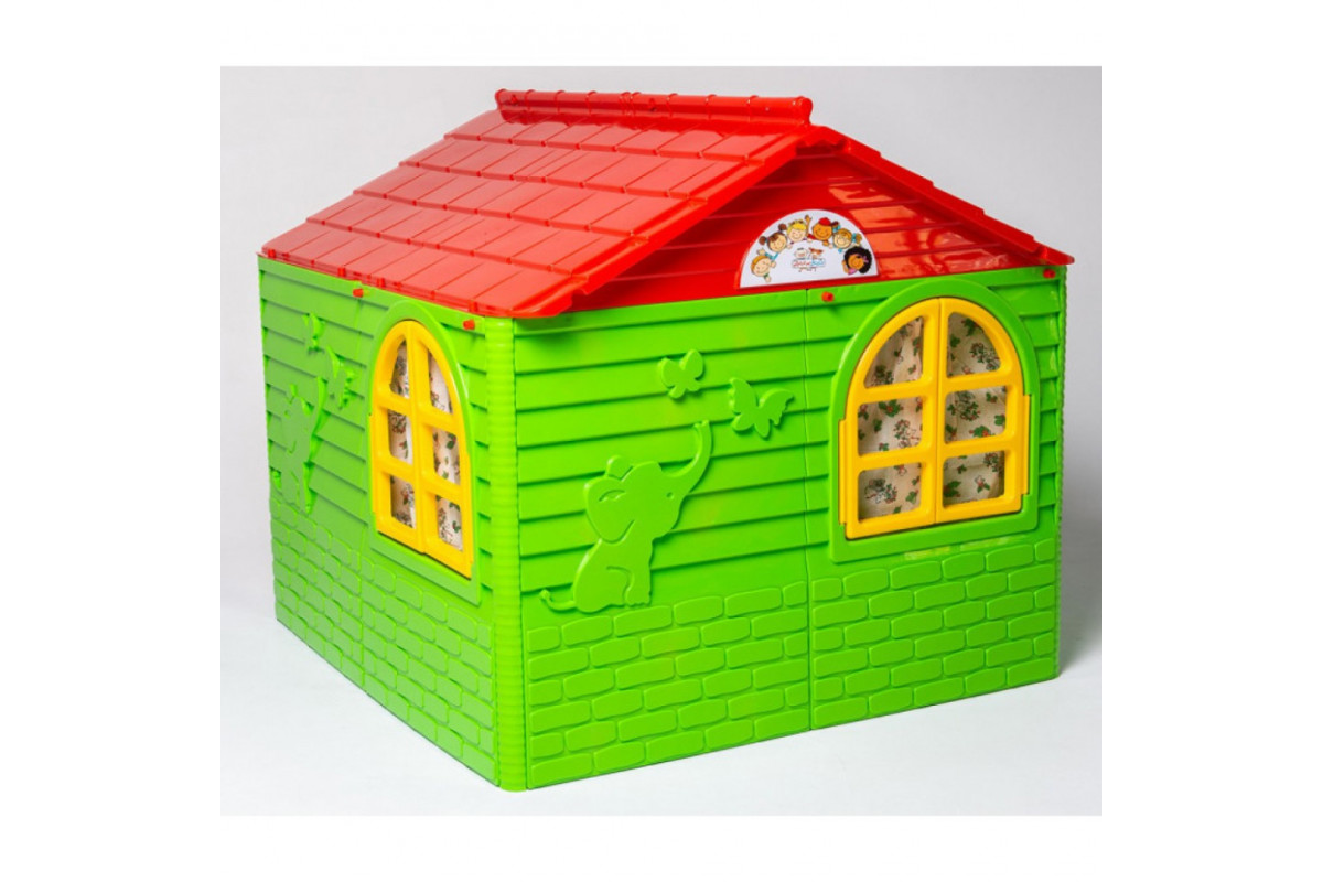 Детский игровой Домик со шторками 02550/3 пластиковый