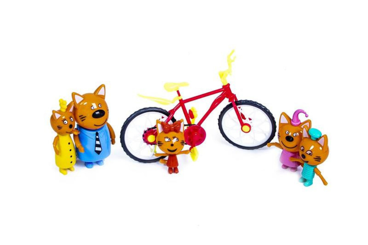 Игровой набор Три кота N73 с велосипедом