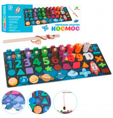Деревянная игрушка Центр развивающий MD 1609-UA цифр, фигуры, слова укр/анг