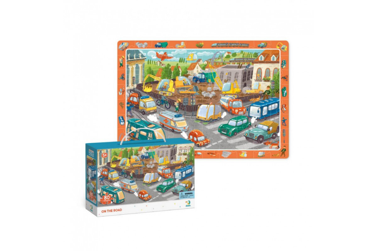 Детский пазл обсервационный "Осторожно на дороге" DoDo 300370, 80 эл.