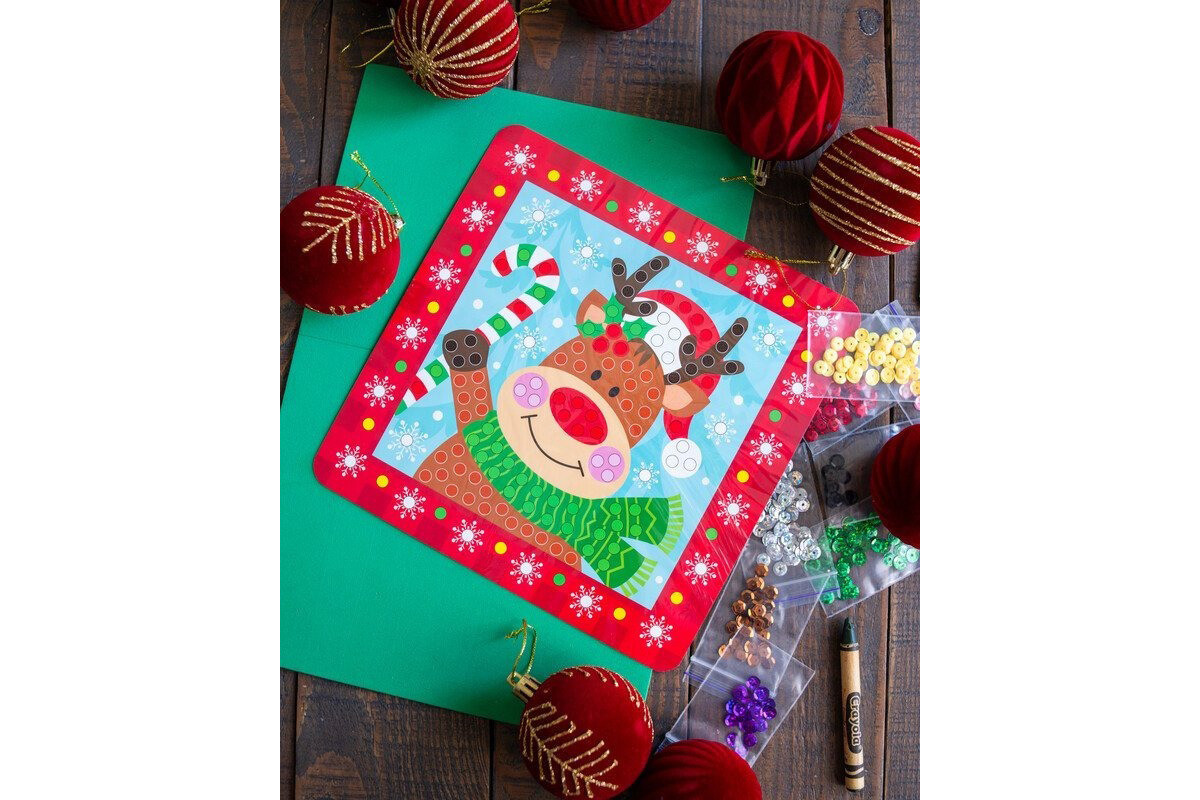 Детский набор для творчества "Новогодние открытки с пайетками" 10100694