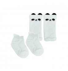 Детский набор наколенники и носки "Панда" MGZ-0649(White)