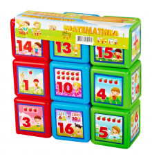 Детские развивающие кубики "Математика" 09051, 9 шт. в наборе