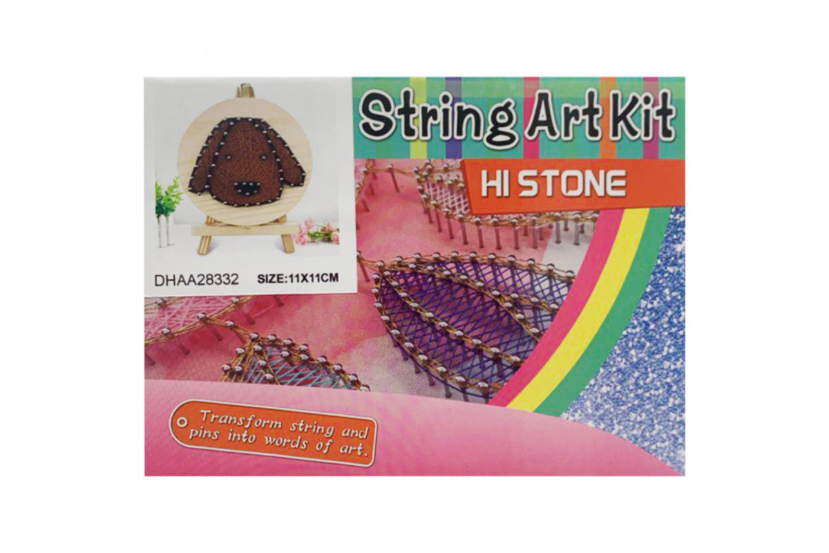 Дитячий набір для творчості стрінг-арт "Песик" YG0115(28332) дерев'яна основа