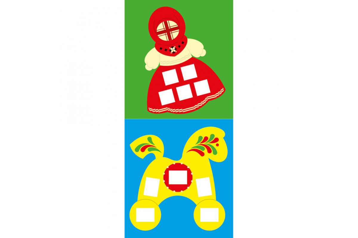 Мозаика из наклеек "Украинские игрушки" 166039, 8 страниц