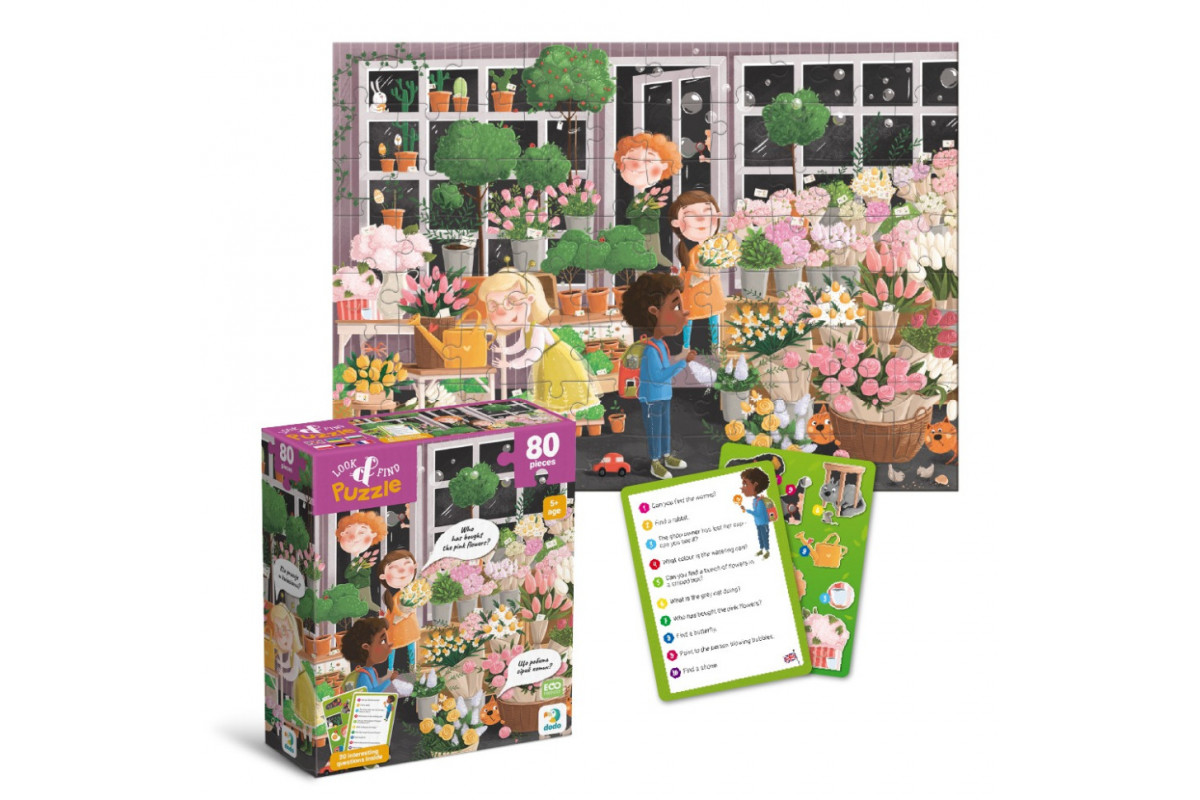 Детский пазл Ищи и находи "Цветущая весна" 300664, 80 элементов