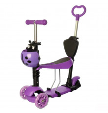 Самокат детский 3-х колесный SC20139(Violet) с родительской ручкой