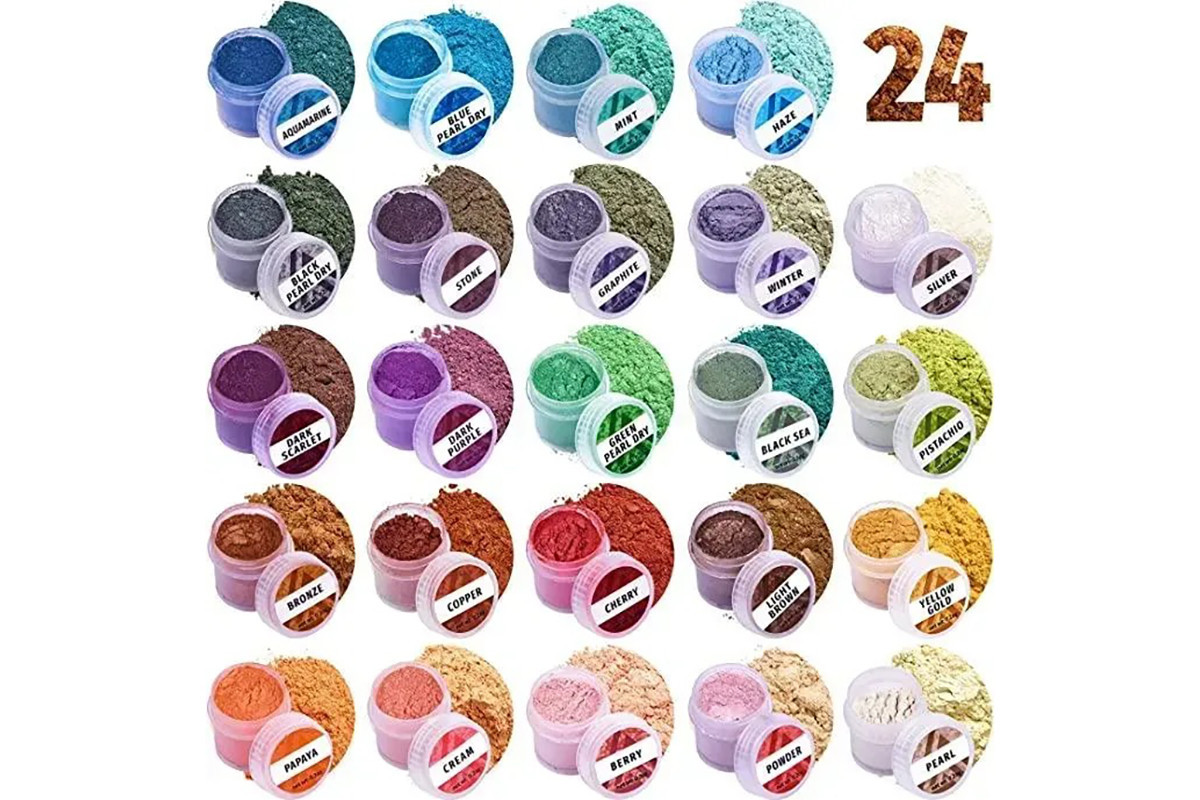 Слюдяний пігментний порошок MC-002, 24 банки по 2,8 грам
