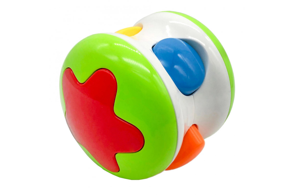 Погремушка в ручку SL84804-3, в коробке 12*12*9,3 см Белый