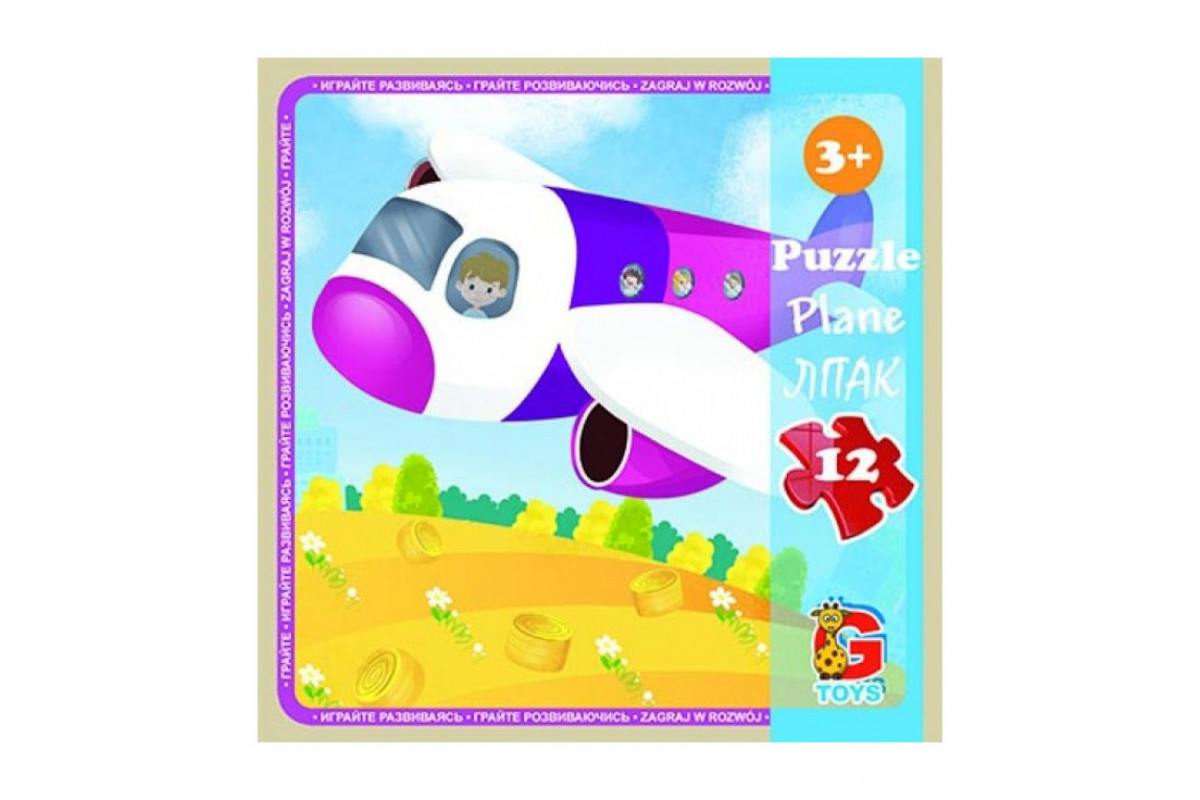 Пазли дитячі "Транспорт" LT02, 12 елементів