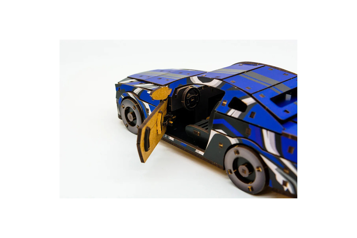 Деревянный 3D конструктор Mustang GT Puz-00642, 162 детали