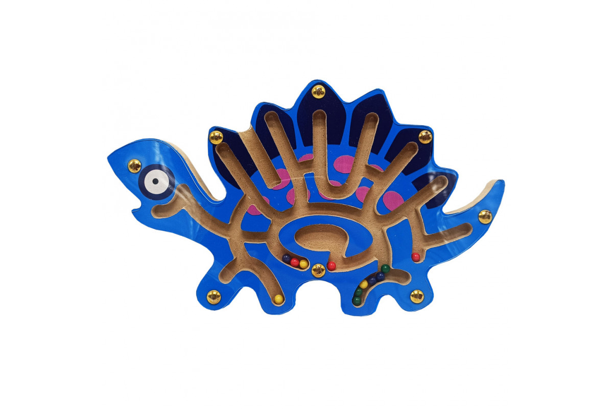 Дерев'яна магнітна іграшка Лабіринт MD 1792-1 Стегозавр