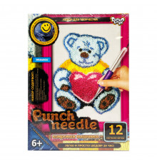 Набір для творчості: коврова вишивка Punch Needle "Ведмедик блакитний" PN-01-06