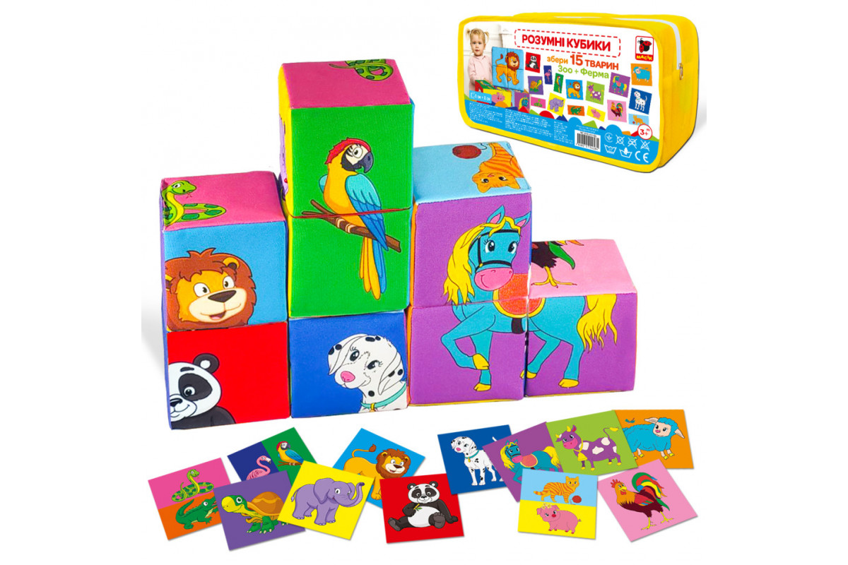 Набор мягких кубиков  "Умные кубики" Macik МС 090501-06 