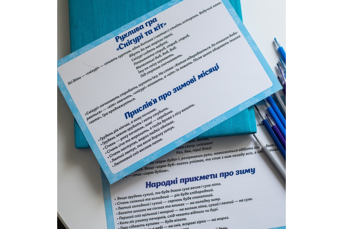 Дидактичний матеріал "Зимові спостереження" 13107147, 16 карток