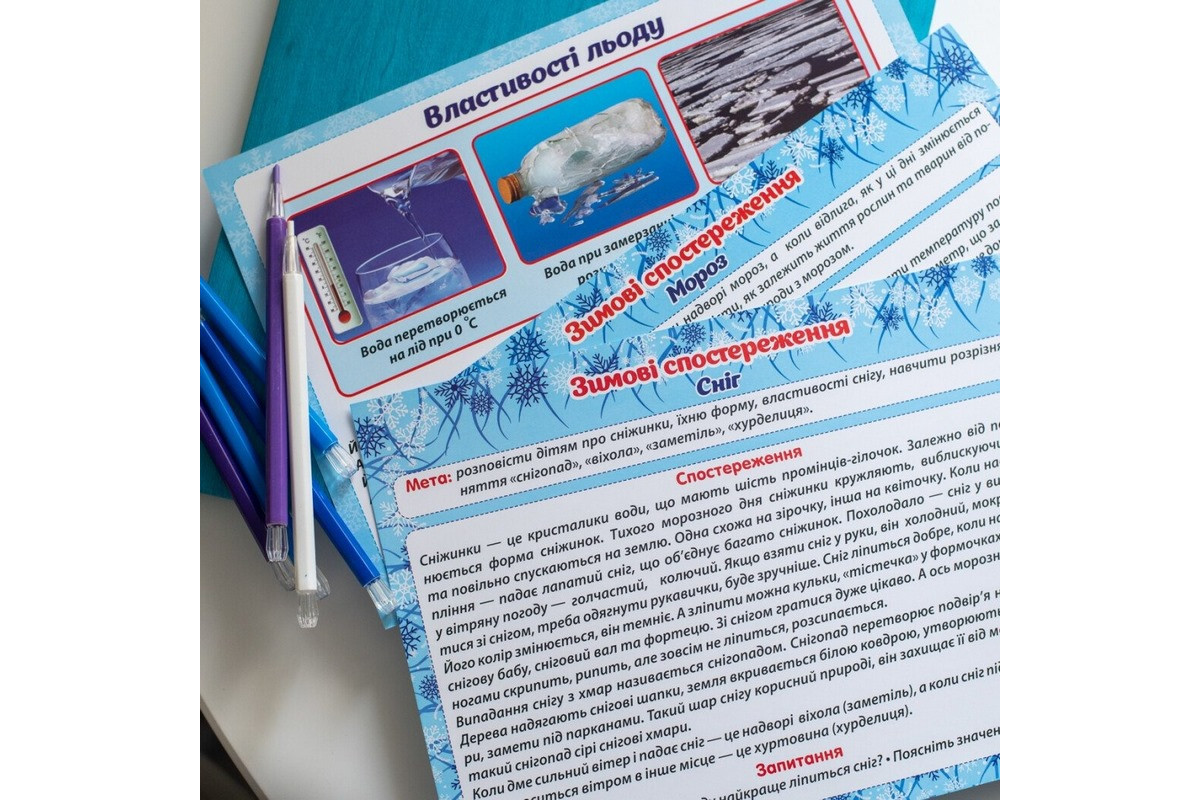 Дидактичний матеріал "Зимові спостереження" 13107147, 16 карток