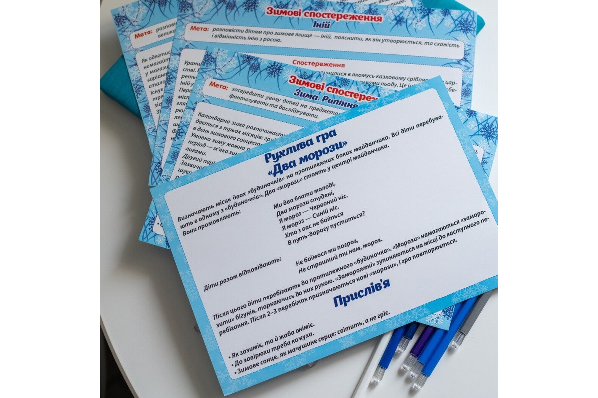 Дидактичний матеріал "Зимові спостереження" 13107147, 16 карток