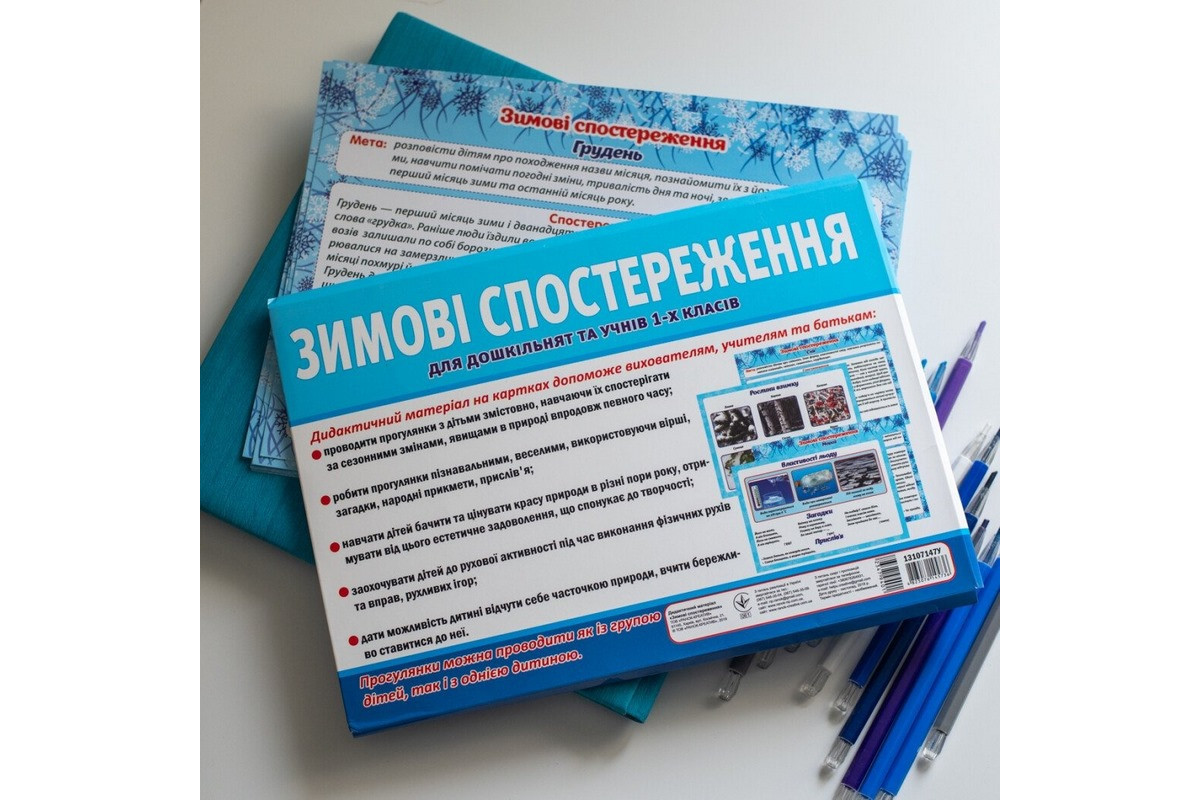 Дидактичний матеріал "Зимові спостереження" 13107147, 16 карток