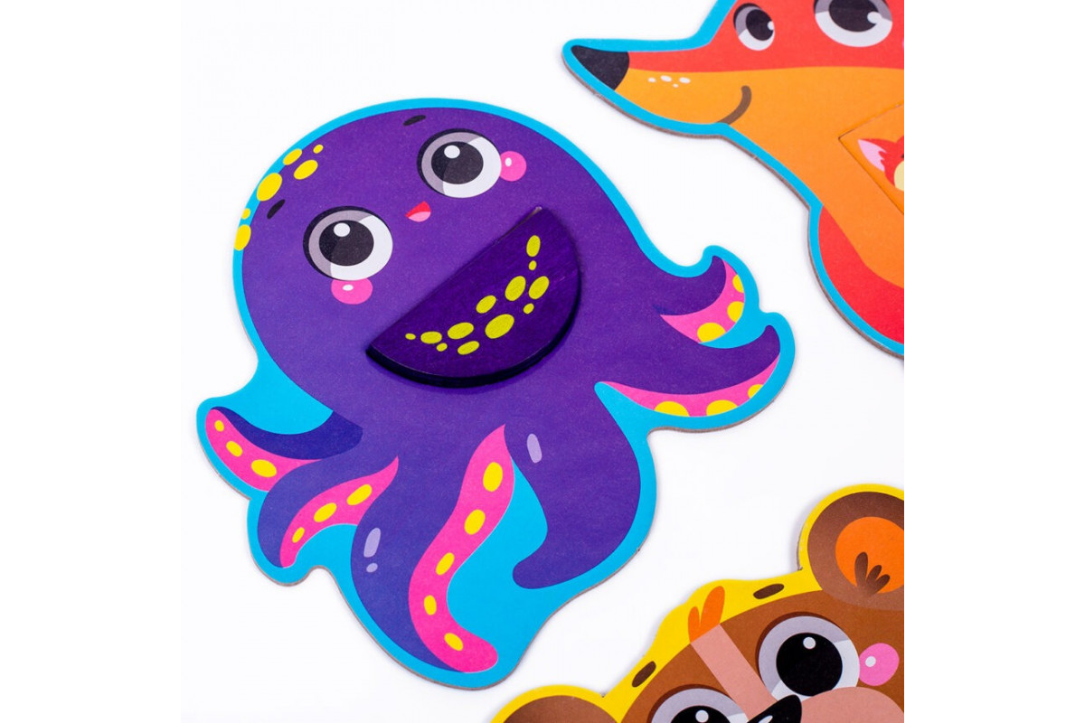 Розвиваюча мозаїка «Звірятка» ZB2002-05 дерев'яна